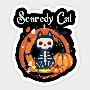 Scaredy Cat Sticker